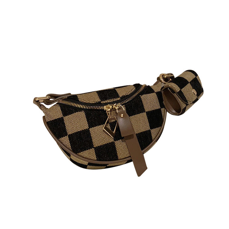 Plaid Waist Bag: Trendy Checkerboard Crossbody Chest Bag