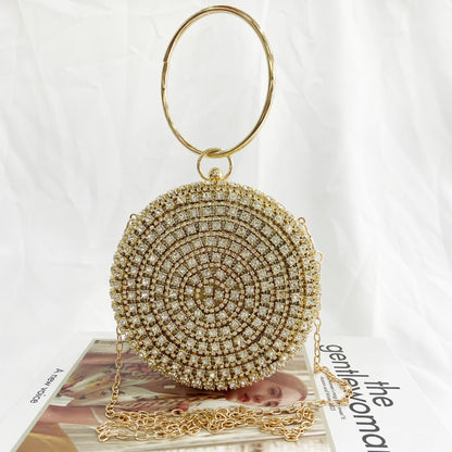 Glamorous Metal Round Party Handbag