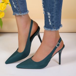 Summer High Heels Buckle Sandals: Women's Stiletto Pointed-Toe