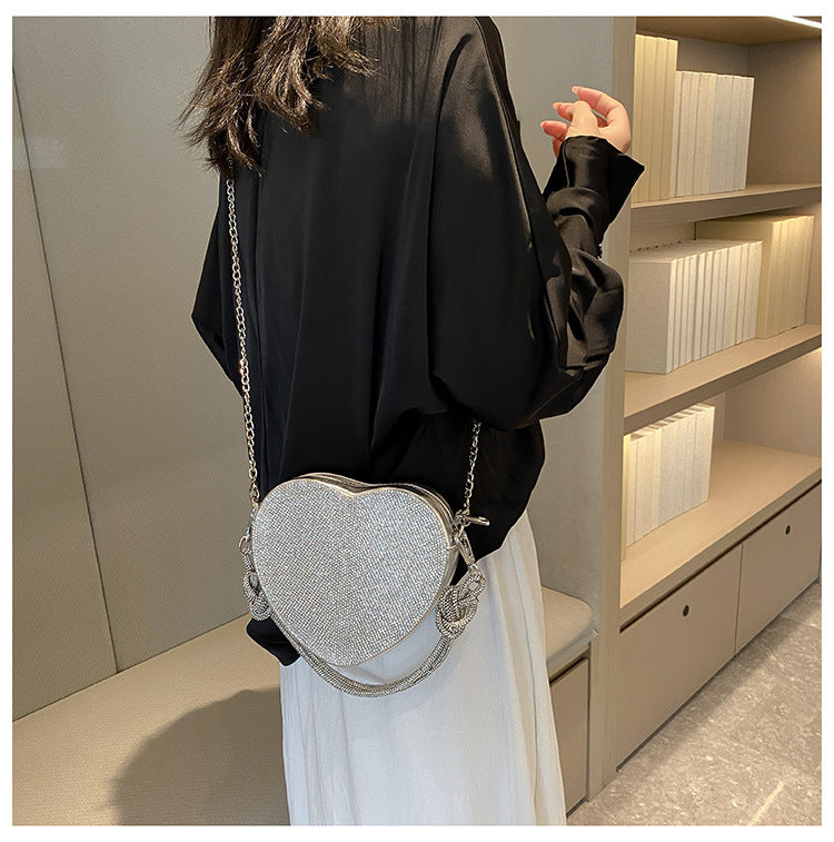 Women's Bright Diamond Armpit Bag: Elegant Rhinestone Crossbody Chic
