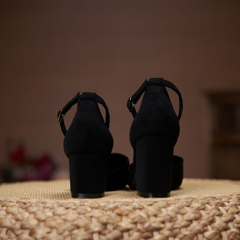 Petite Elegance Block Heel Pumps (On Hand)