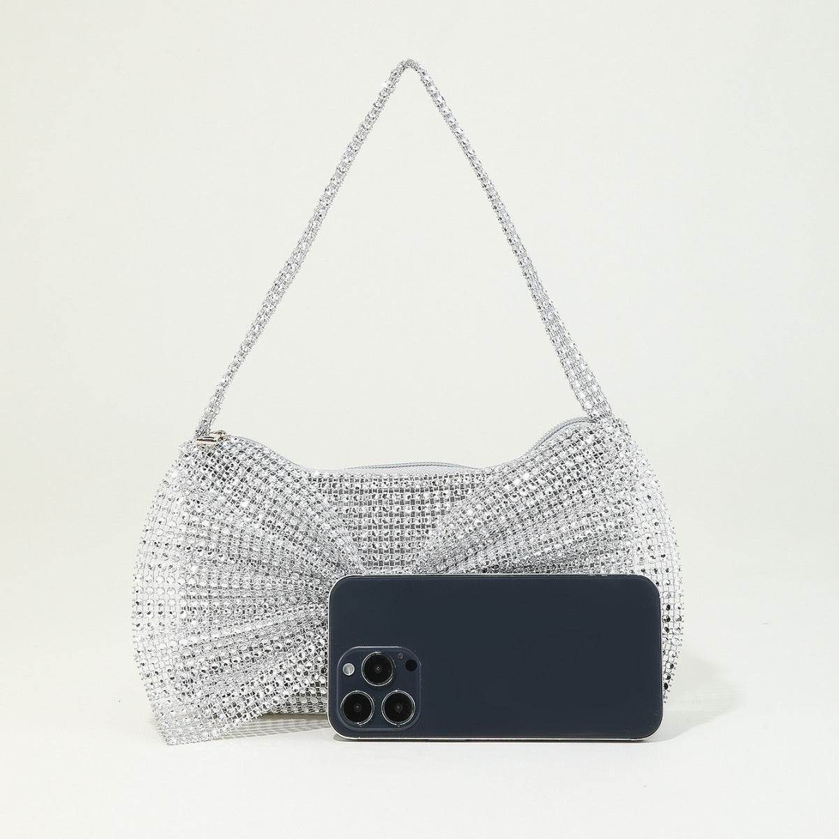 Glittering Diamond Accent Mini Evening Bag