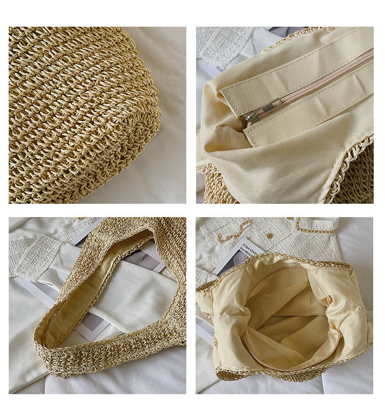Wind Grass Woven Tote Bags: Stylish Armpit Bags for Women