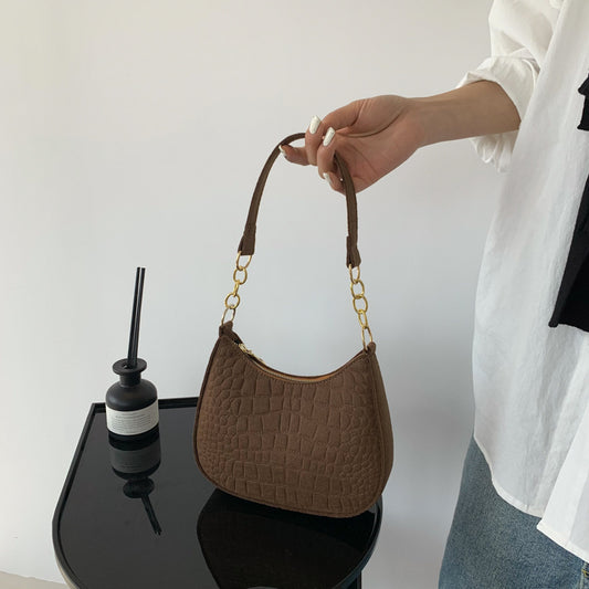 Casual Handheld Armpit Bag: Trendy Fashion Shoulder Crescent