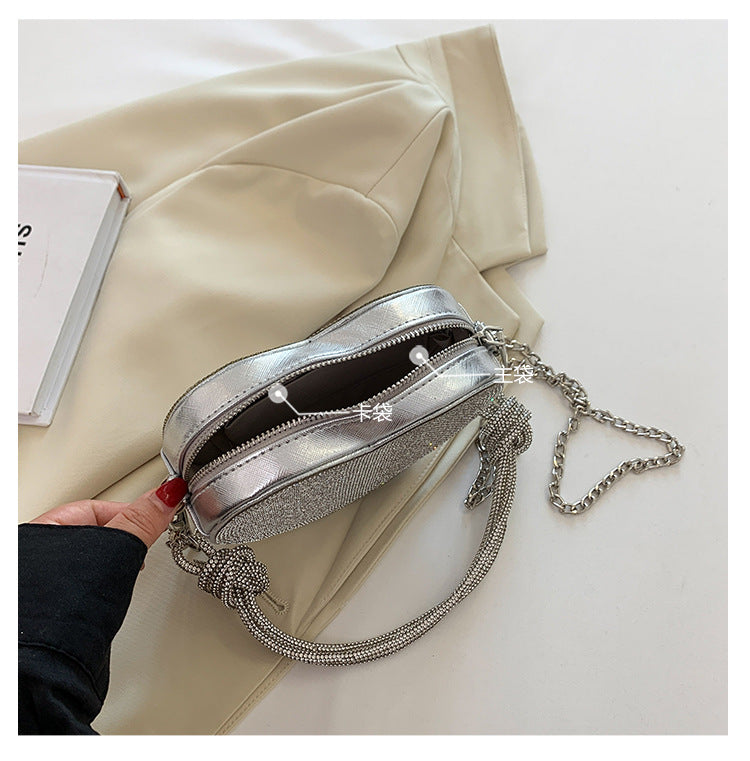 Women's Bright Diamond Armpit Bag: Elegant Rhinestone Crossbody Chic