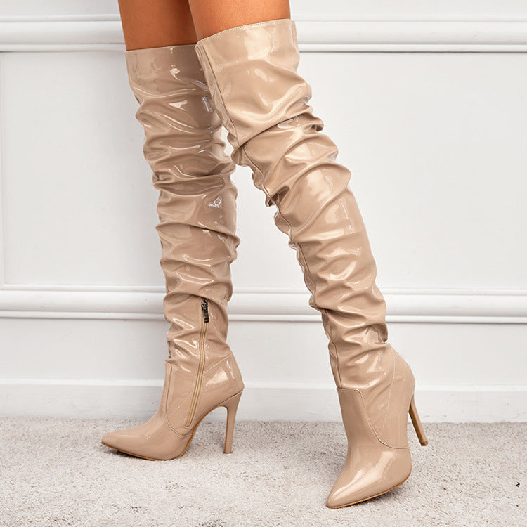 Stylish High Tube High Heel Boots: Women's Autumn & Winter Footwear (On Hand)