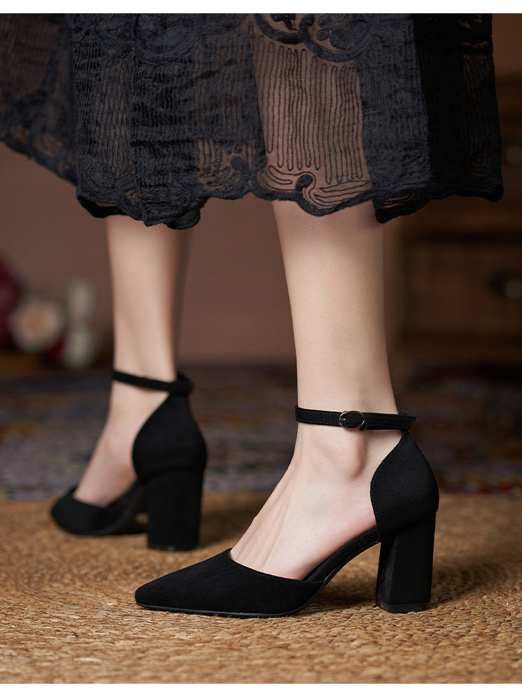 Petite Elegance Block Heel Pumps (On Hand)
