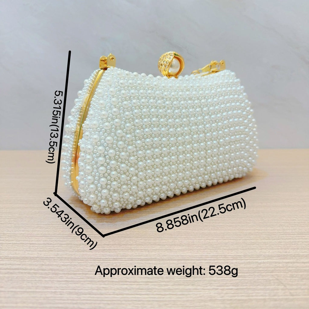 Exquisite Pearl Evening Bag: Perfect for Weddings & Birthdays