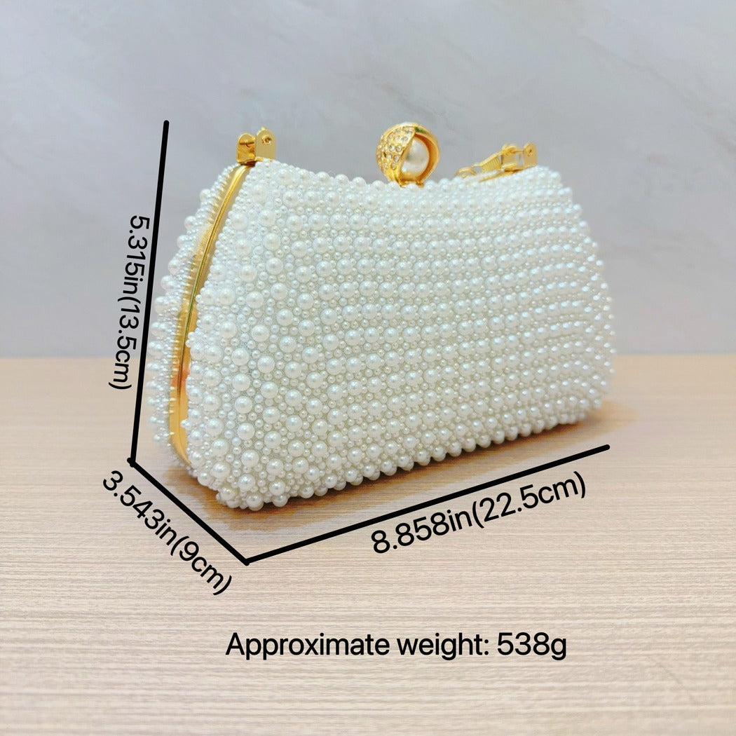 Exquisite Pearl Evening Bag: Perfect for Weddings & Birthdays