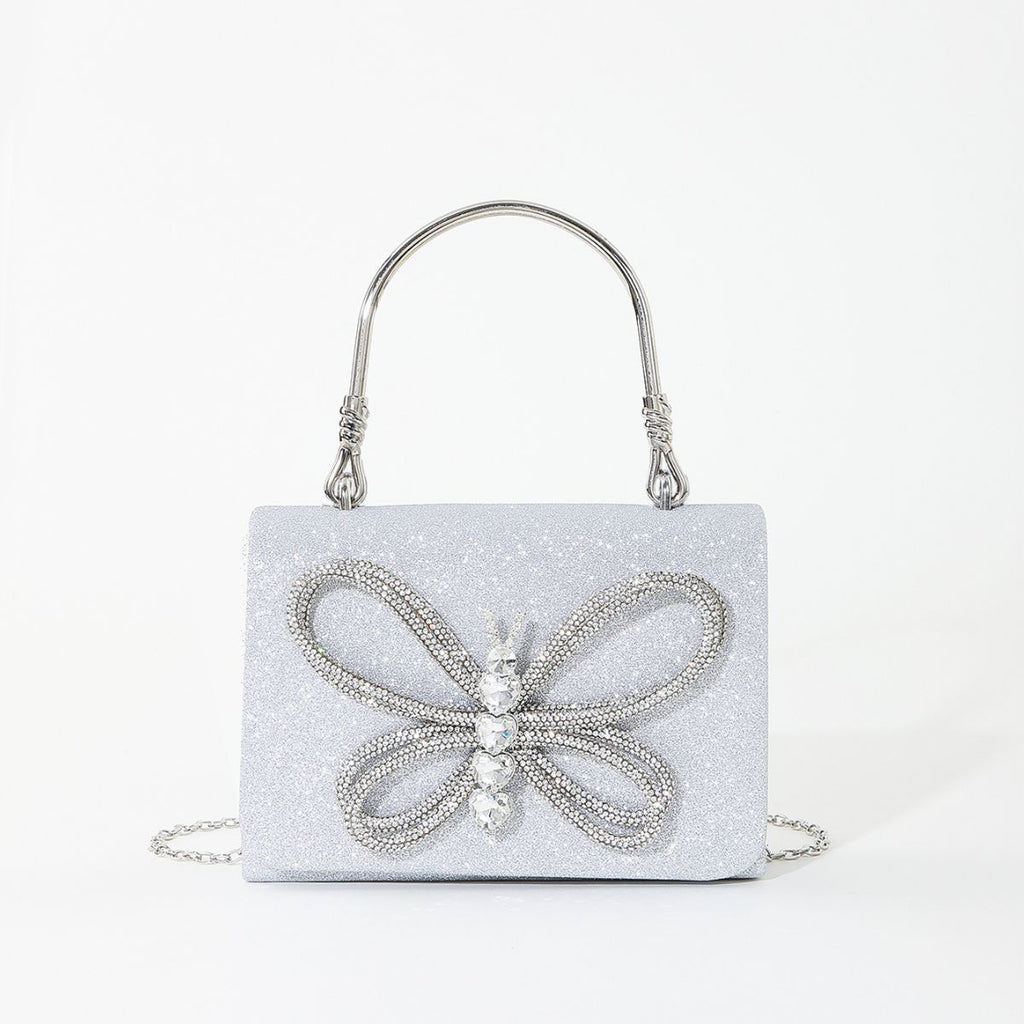 Glittering Diamond Butterfly Handbag: Perfect for Wedding Dinners