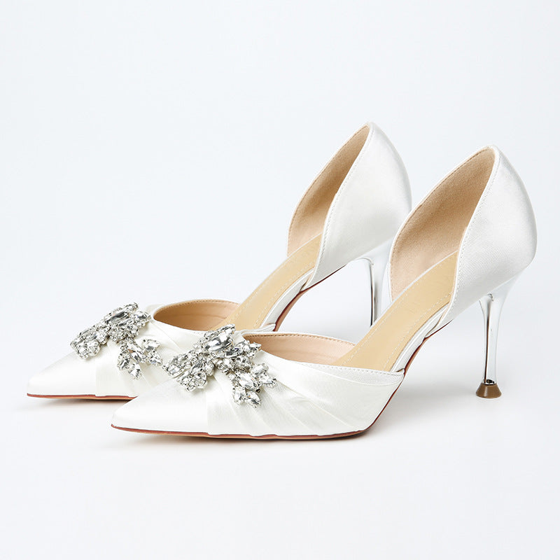Banquet Baotou Stiletto Heel Sandals: Versatile Plus Size Single Shoes
